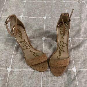 Sam Edelman Yaro Natural Cork Block Heel Sandals - size 10